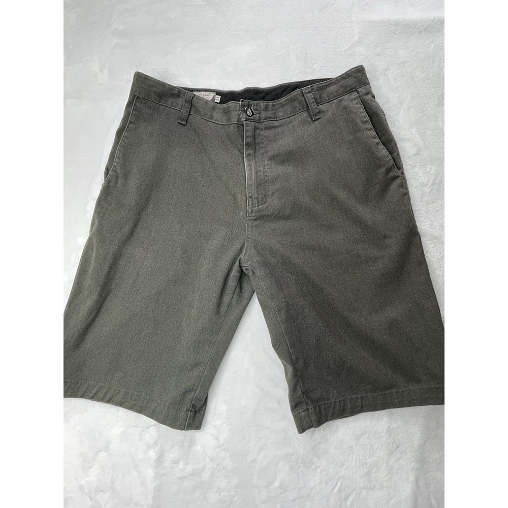 Volcom Mens 33 Dark Gray Shorts 10" inseam